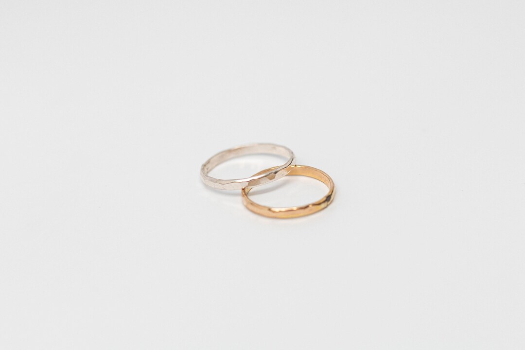 Thick Promise Ring - Thick Gold or Silver Stacking Ring - Mix and Match ...