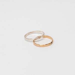 Thick Promise Ring - Thick Gold or Silver Stacking Ring - Mix and Match with other Stacking Rings