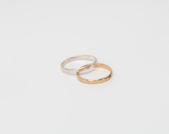 Thick Promise Ring - Thick Gold or Silver Stacking Ring - Mix and Match with other Stacking Rings