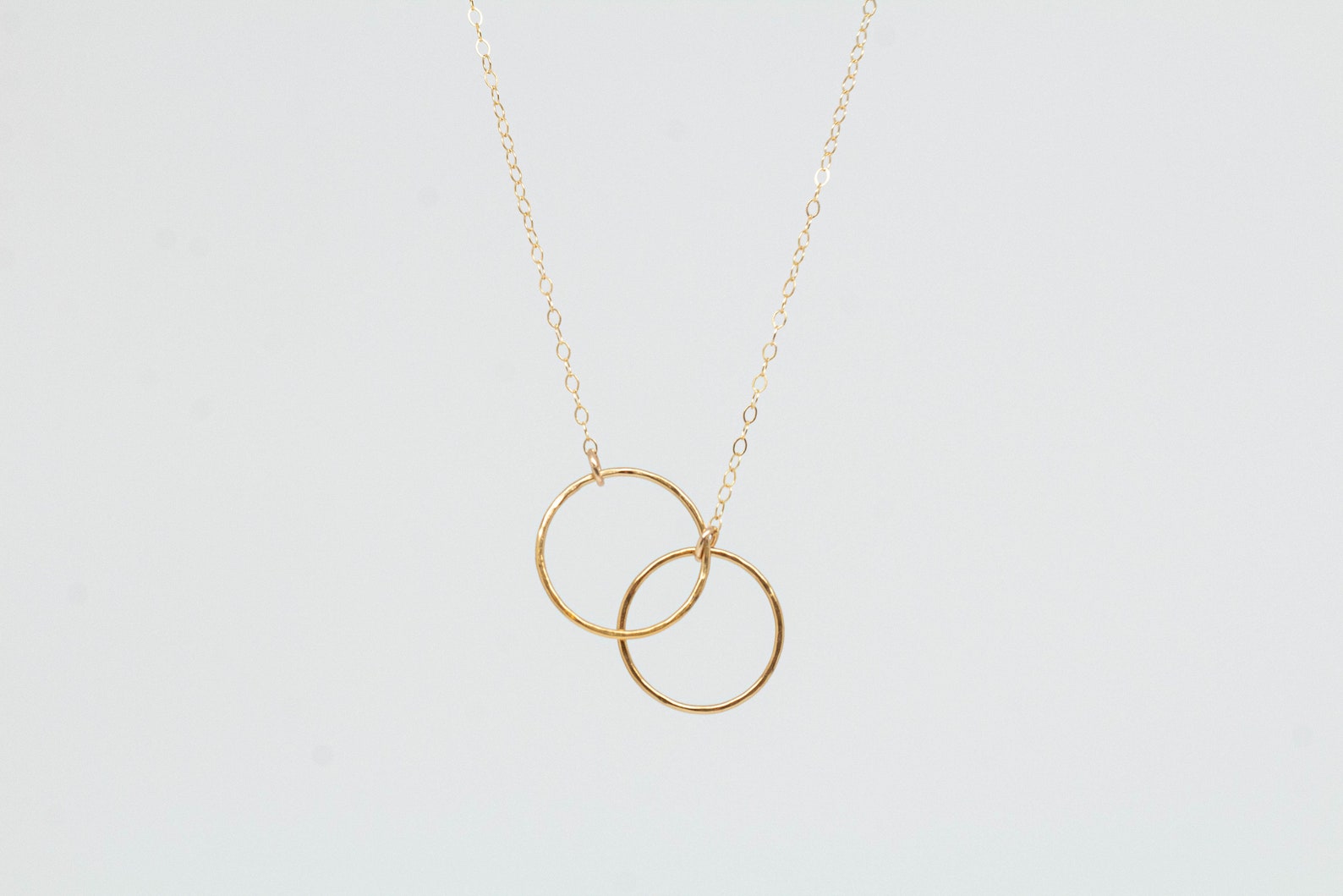 Dual Promise Ring Necklace Promise Collection Circle Etsy