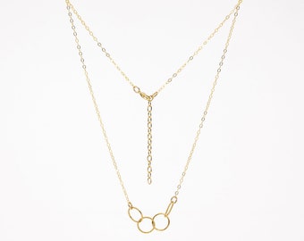 Twist Circle Necklace or Threaders in Gold