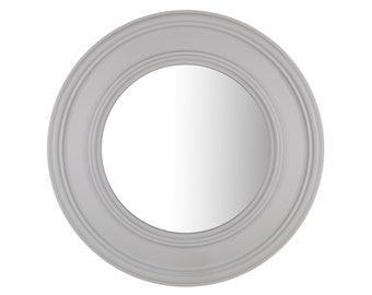 Hellgrau - 60 cm- Bunte Spiegel - Individuell bemalter Spiegel - Runder Spiegel - Auffällige Spiegel