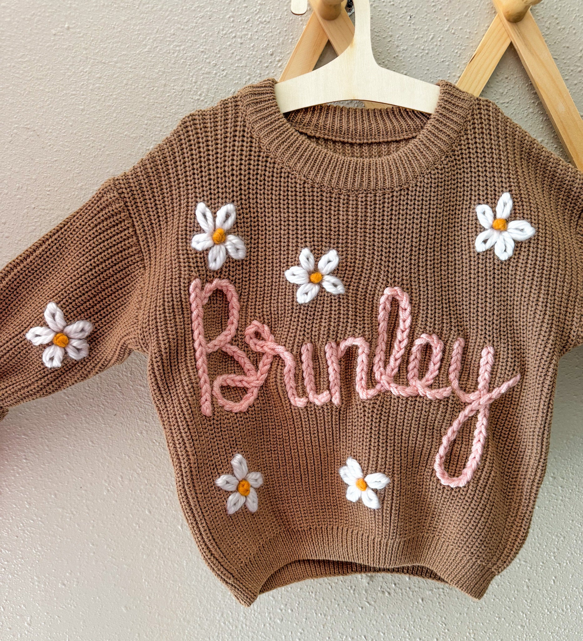 Personalized Hand Embroidered Baby Boy and Toddler Boy Sweaters, Baby Name Sweaters, Baby Gift, Baby Girl and Toddler Girl Name Sweater