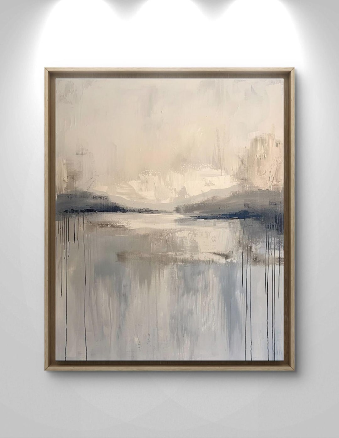 Neutral Abstract Landscape Canvas Print: Beige Minimalist Wall Art for ...