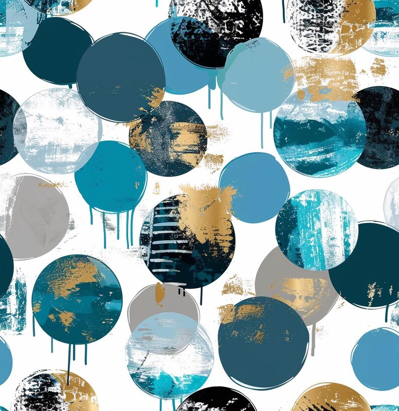 Abstract Art blue Rhapsody Etsy