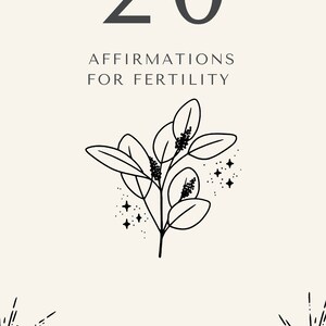 Fertility Affirmation Cards Printable