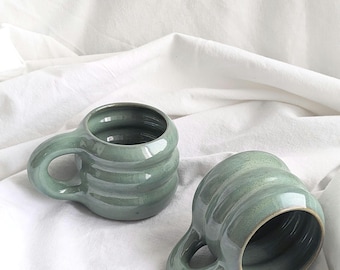handmade ceramic coffee mug
