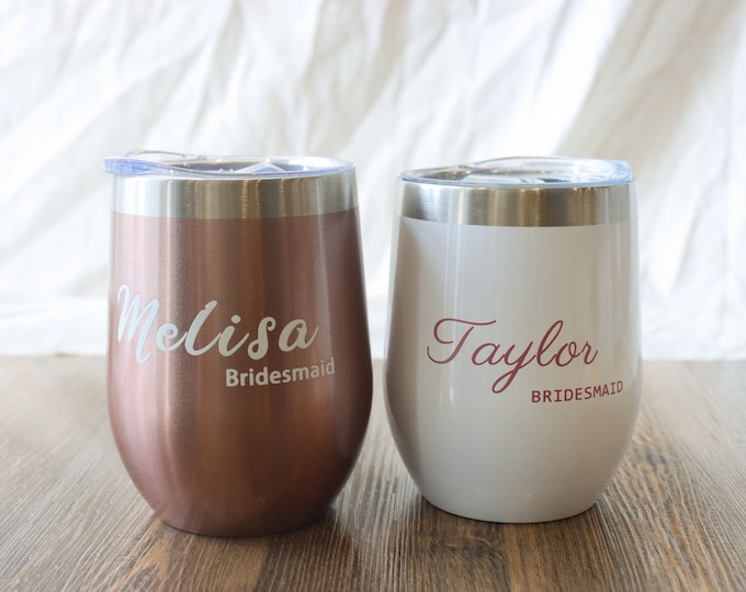 Personalized Tumbler with Lid and Straw, Bridesmaid Gifts, Bridal Party Gifts, Gift for Her, Gift for Mom, Friend Gifts, Girlfriend Gift