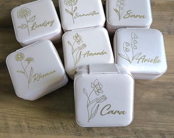Mini Jewelry Travel Box, Small Portable Jewelry Organizer Box,Personalized Jewelry Box, Bridesmaid Gift, Gift for Her, Wedding Custom Gift