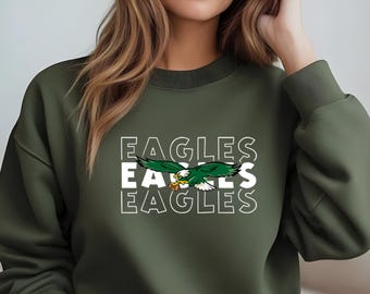 Eagles Inspired Fleece Sweatshirt: Superbowl Football Shirt