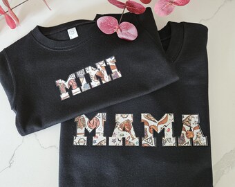 Mama Mini Wizard World Inspired Matching Sweatshirt, Mommy and Me Shirt, Wizard Crewneck, Gift for Mom, Mom and Kid Matching Clothes.