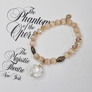 Phantom of the Opera Upcycled Bracelet with Stage Used 14mm Bead from the Chandelier One of a Kind Item