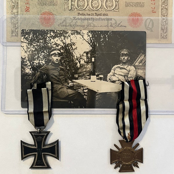 1914 Iron Cross [Marked Fr] , Post Card , Bank Note, The Honour Cross of the World War 1914/1918 [Marked] Lot # 2
