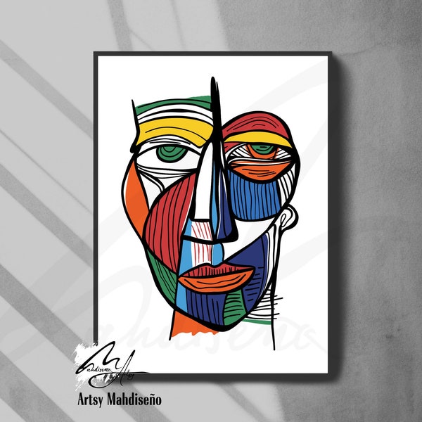 Colorful Abstract Wall Art | Handmade Artwork | Printable Modern Home Decor