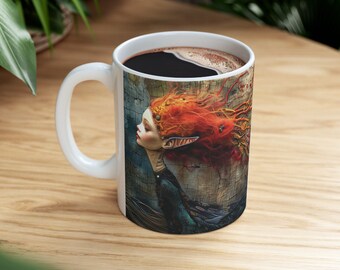 3D Fairy Mug, 11oz 15 oz Double Sided, Fairy in Wonderland, 3D Coffee Mug, Gift Mug, Colorful Mug, Coffee and Tee Mug, Spring Theme Mug