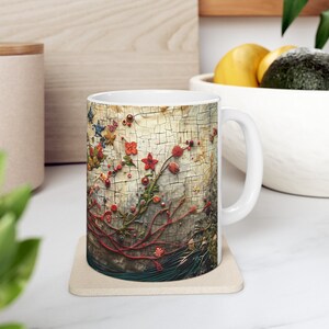 3D Fairy Mug, 11oz 15 oz Double Sided, Fairy in Wonderland, 3D Coffee Mug, Gift Mug, Colorful Mug, Coffee and Tee Mug, Spring Theme Mug image 7