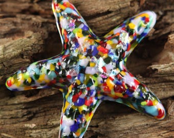 Make a Difference One Starfish at a Time...DANCE OF COLORS Fused Glass Starfish