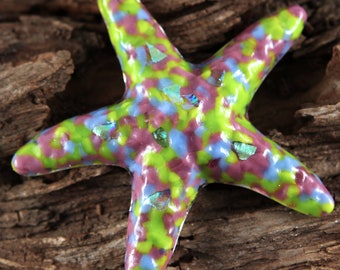 Make a Difference One Starfish at a Time...HYDRANGEA Fused Glass Starfish