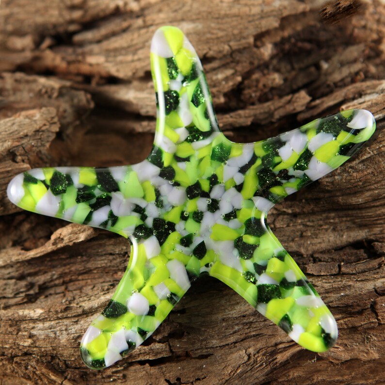 Make a Difference One Starfish at a Time...LILAC Fused Glass Starfish image 2