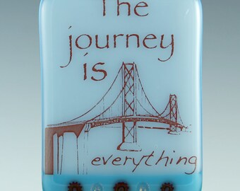 The JOURNEY Is Everything Fused Glass Night Light