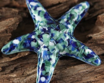Make a Difference One Starfish at a Time...PLANET EARTH Fused Glass Starfish