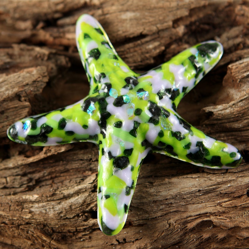 Make a Difference One Starfish at a Time...LILAC Fused Glass Starfish image 1