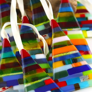 Tree Patches Fused Glass Heirloom Ornament
