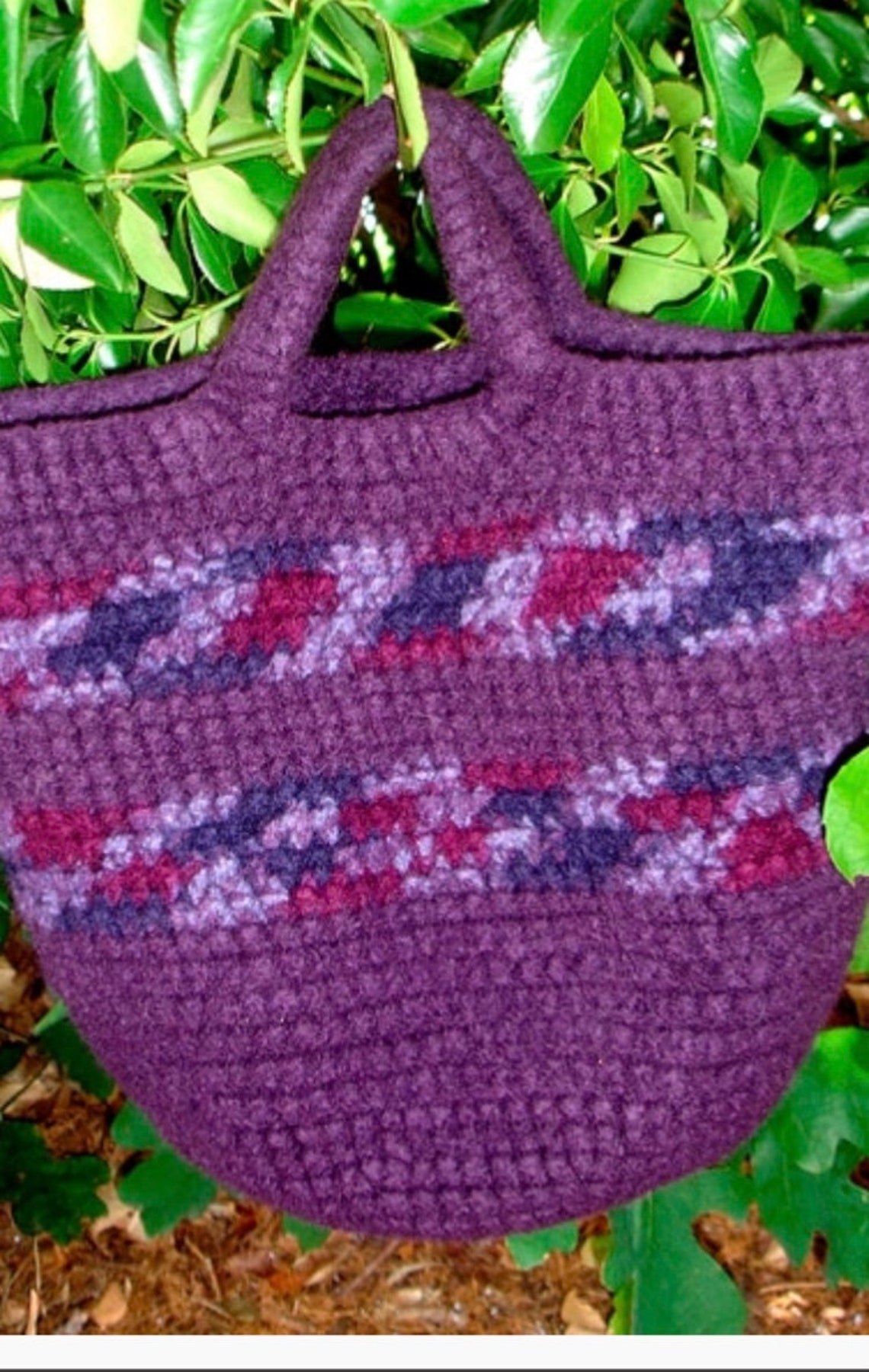 Felted Carryall Tote Bag Patternbulky Wool Yarn Etsy