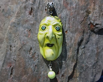 Witchy Woman Handmade Pendant for Halloween Witch