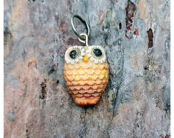 Adorable petite Handmade OWL Pendant