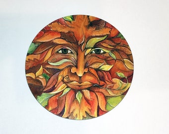 Autumn Greenman 3 inch vinyl magnet