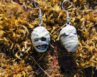 Mummy and Invisible Man Universal Monsters Mismatched Earrings GLOW IN DARK