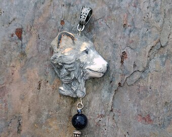 Amazing Wolf Profile Pendant