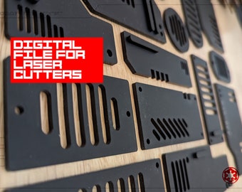 Greebles - Panels & Vents - DIGITAL FILE ONLY - for Star Wars and Sci Fi Inspired Propmaking