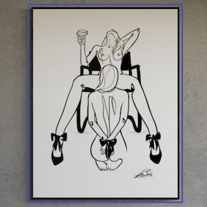 Lesbian digital line art for download by Amsterdam based LGBTQ+ artist
