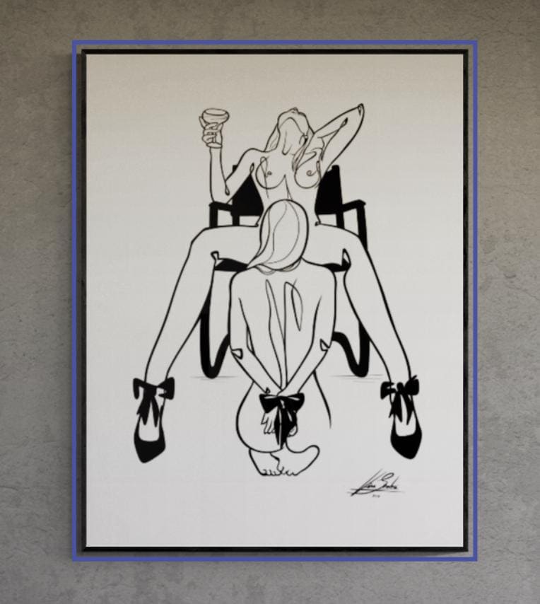 Lesbian digital line art for download by Amsterdam based LGBTQ+ artist