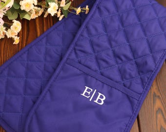 Personalized Double Oven Glove, Custom Embroidered Mitt for Baking, Cooking, Kitchen, Housewarming, Wedding, and Chef Gifts