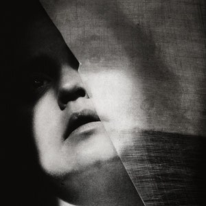 Split Surreal Photo Print Black & White Portrait Broken - Etsy
