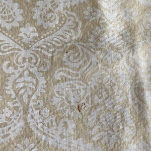 42 x 54 1.5 yards Creamy Yellow and White Cotton Damask Fabric Light Material Pillows Apparel Home Decor Crafts image 4