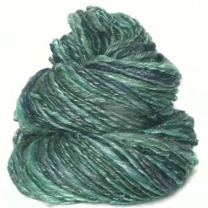 Handspun Yarn handdyed merino wool and silk image 3