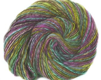 Handspun Yarn handdyed BFL wool hand spun singles yarn