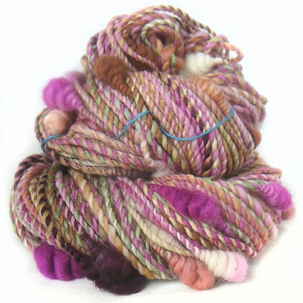 Arte filato handspun handdyed seta e lana merinos con bobine