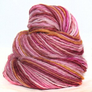Handspun Yarn handdyed merino wool and silk