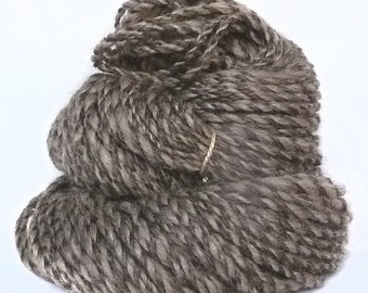 Handspun plied Yarn natural undyed Wensleydale and BFL  wool