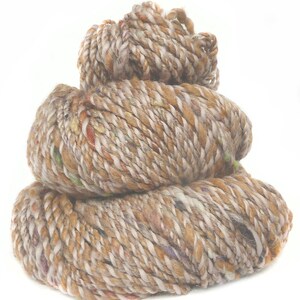 Handspun Yarn handdyed Merino wool silk and sparkle