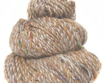 Handspun Yarn handdyed Merino wool silk and sparkle