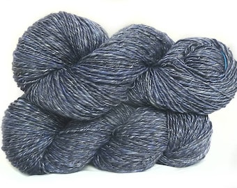 Handspun Yarn handdyed merino wool and silk