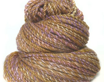 Handspun Yarn ultrafine Merino wool baby camel silk plied yarn handdyed