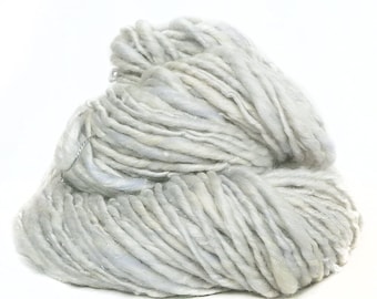 Handspun yarn hand carded Merino wool baby camel silk viscose sparkle singles yarn