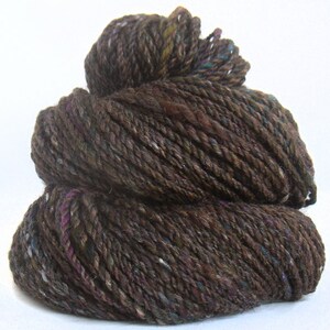 Handspun Yarn handcarded baby alpaca merino silk sparkle yarn
